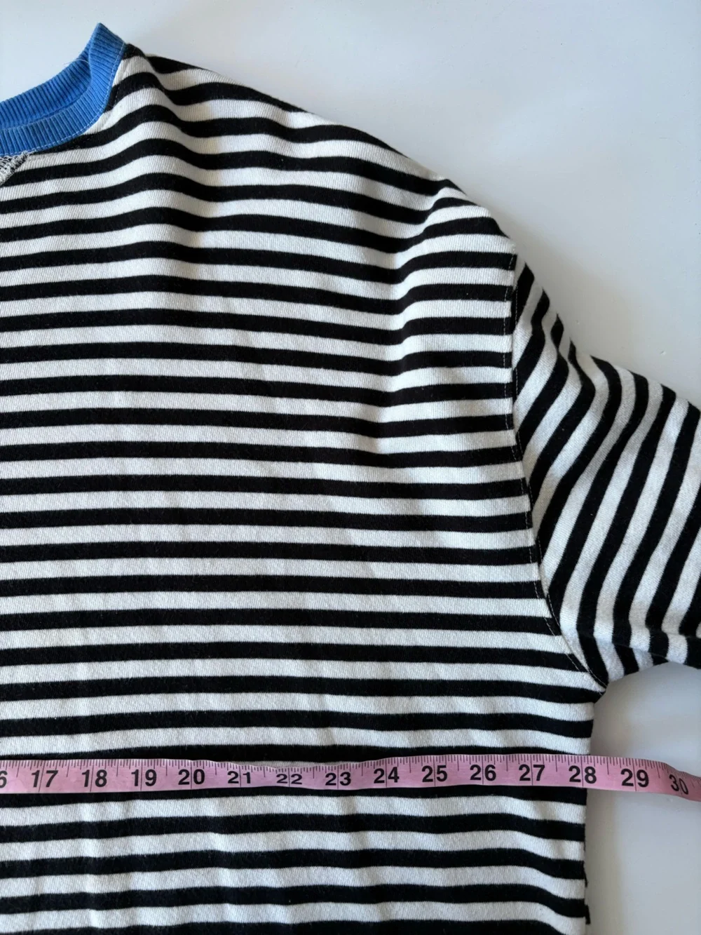 Free People || We the Free Classic Striped‎ Oversized Crewneck Sweatshirt Blue L